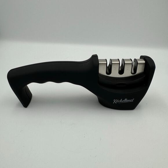 Kitchellence 3-Stage Knife Sharpener with Honing Rod, Ergonomic Handle, Kitchen - Picture 1 of 6